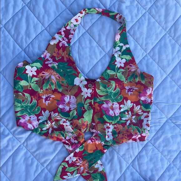 ♥️ Floral Halter Top and Shorts Set - Picture 3 of 3